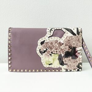 Valentino Garavani Purple Floral Clutch